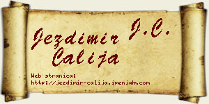 Jezdimir Čalija vizit kartica
